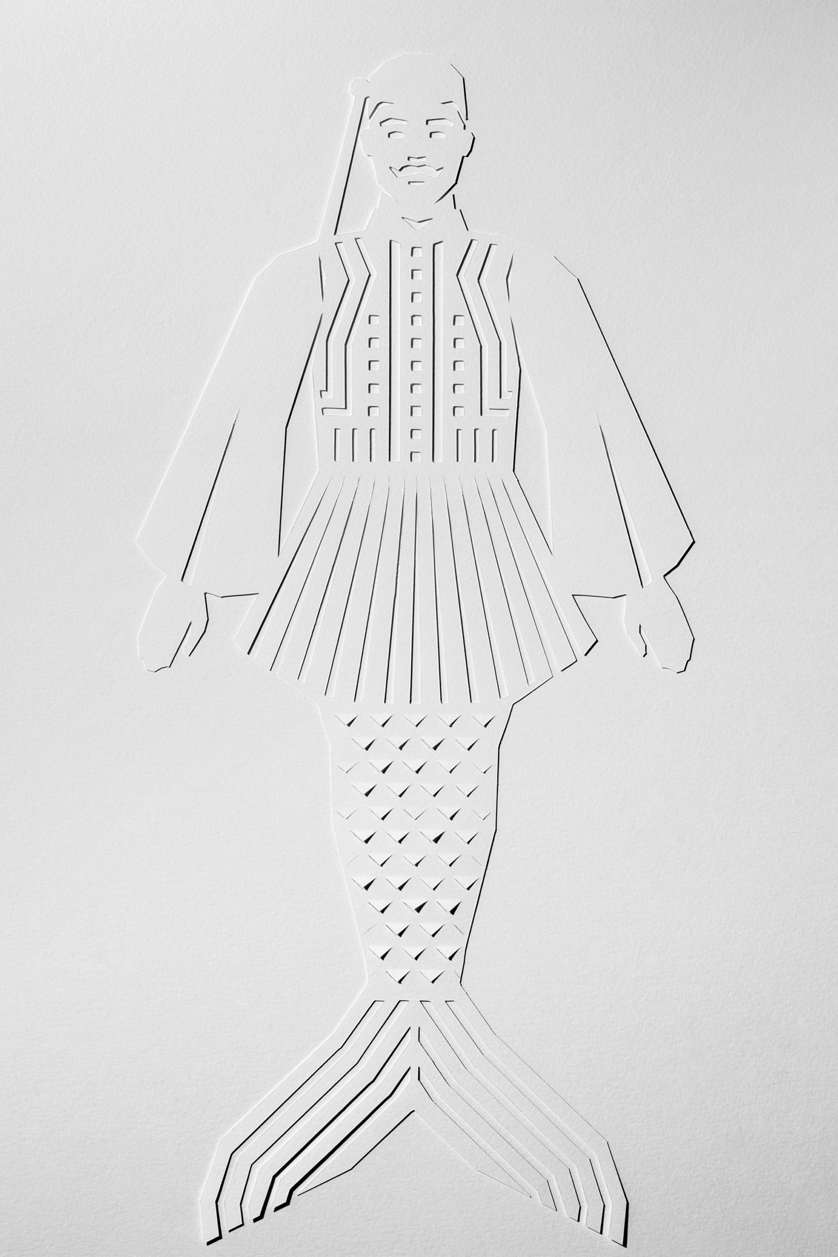 From Greek with Love - Paper Cut Illustration